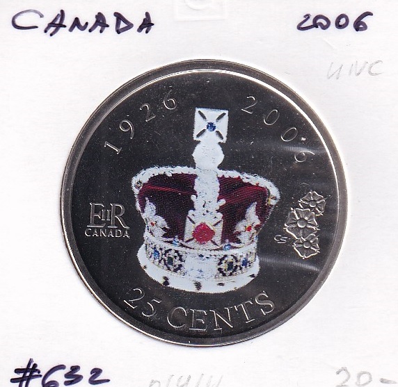 80th Birthday of the Queen 2006 Canada 25-cent Coin 