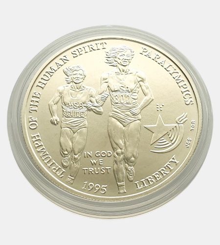 United States 1 dollar 1995. Centennial Olympic Games, Paralympics. UNC- 65e 900. 26.73q