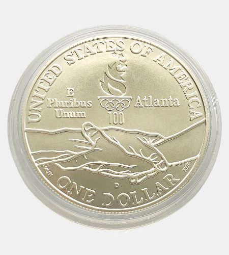 United States 1 dollar 1995. Centennial Olympic Games, Paralympics. UNC- 65e 900. 26.73qq