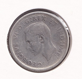 Canada 25 cents 1946. George VI. VF 10e 800. 5.83qq